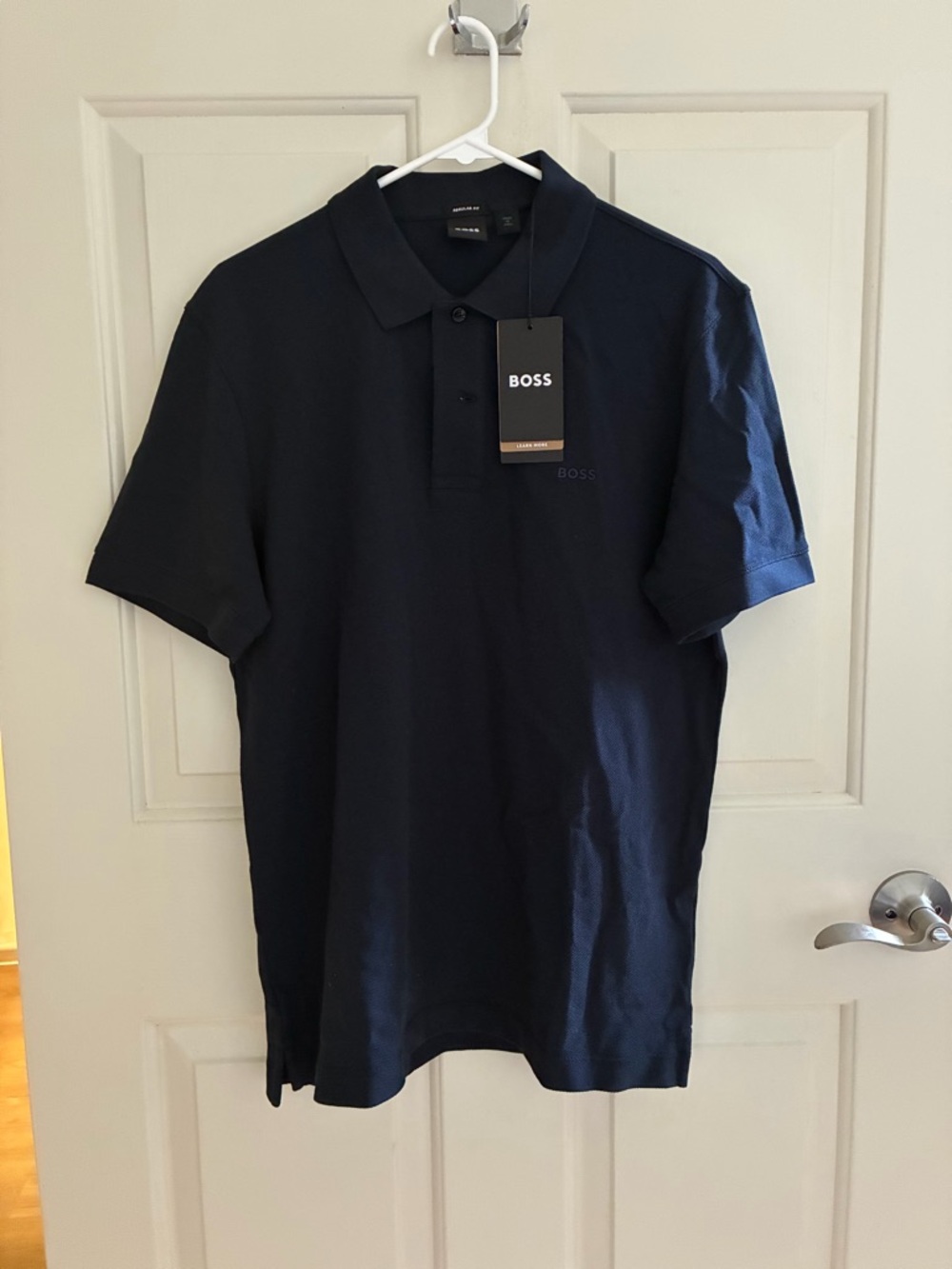 BOSS Men's Dark Navy Short-Sleeve Polo